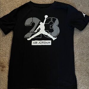 Jordan Black T-Shirt with Red Logo